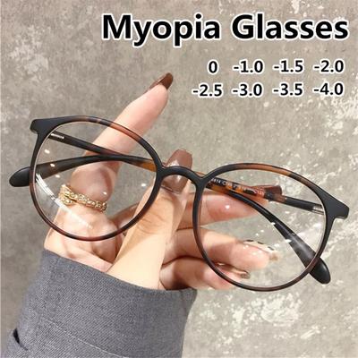 Модные популярные очки в круглой оправе, очки для близорукости, мужские и женские ретро-трендовые очки с защитой от синих лучей