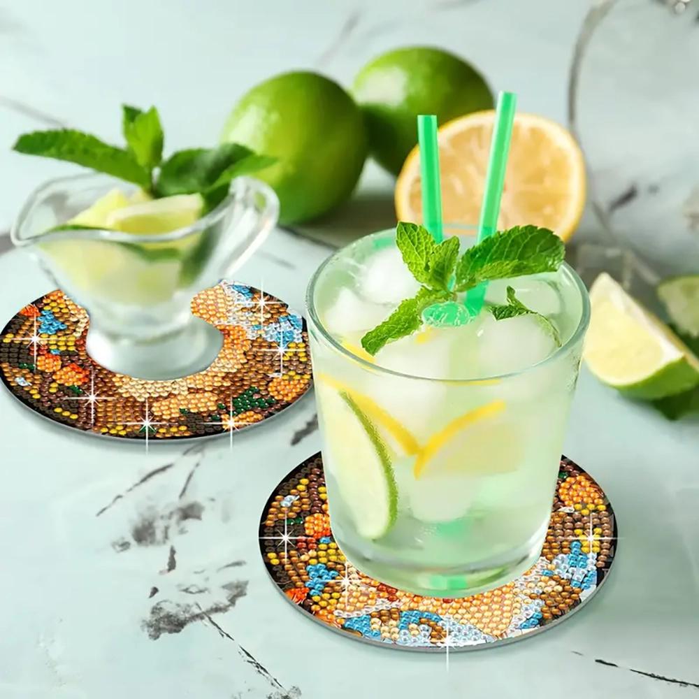 8 шт./набор подставок с рисунком в виде кошек, расписанных алмазами, подставки для самостоятельного изготовления с держателем, подходят для начинающих и взрослых, товары для творчества и рукоделия, подарки