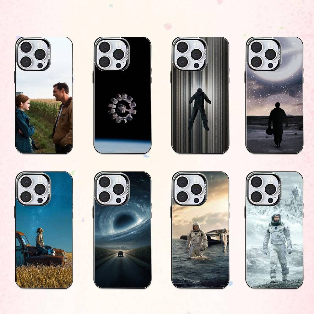 Sci-Fi Film I-Interstellar movie Phone Case For iPhone17,16,15,14,13,12,11 Plus,Pro Max Colored Silver Plated Inside Cover