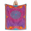 Abstract Geometric Pattern Blanket with Vibrant Colors and Wavy Design Blanket, Suitable for Use In the Bedroom, Living Room, On the Sofa