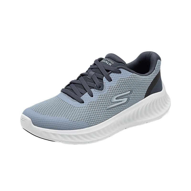 Skechers Go Walk Fashion Универсальные Прочные Дышащие Влагоотводящие Низкие Кроссовки для Бега Мужские Кроссовки Серый 216373-GRY