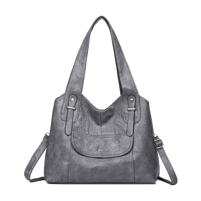 Женская сумка-тоут из мягкой кожи, сумка через плечо