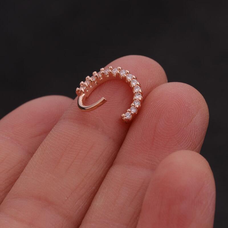 8 мм кольцо из нержавеющей стали для носа для женщин кольца для перегородки носа хрящ для пирсинга ушей