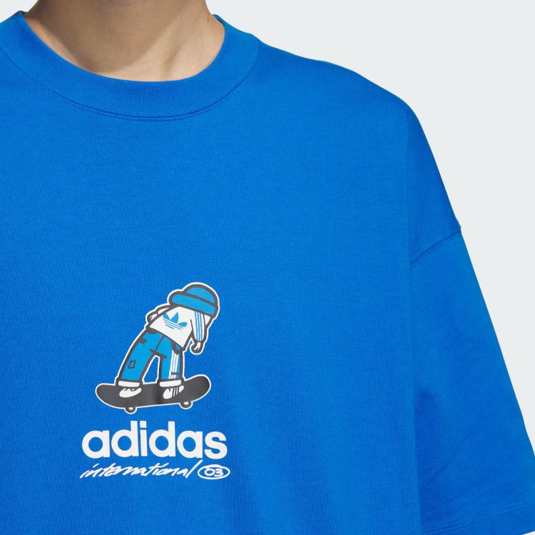 adidas Оригинальная футболка CITY SKATE Мужская Синее перо птицы JC6828-