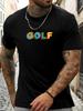 Футболка с коротким рукавом GOLF Мужская 100% Хлопок С рисунком Летняя С круглым вырезом Дышащая Повседневная Модная Крутая Футболка