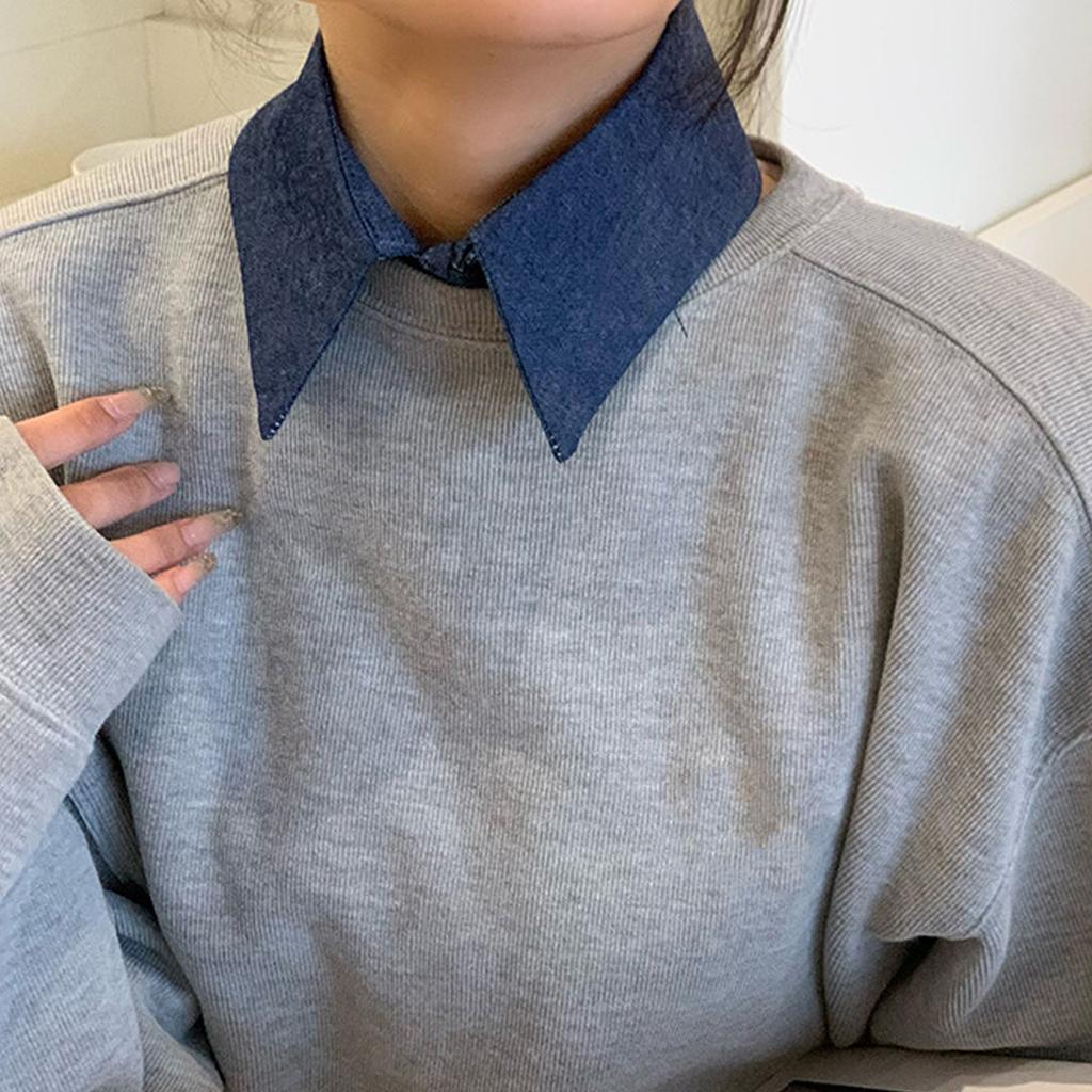 Women's Detachable Collar Fancy Dress Collar Breathable Stylish Denims Collar Jackets Accessory