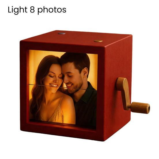 Yousheng Индивидуальная фото-раскладушка Ручная анимационная книжка-раскладушка с фото Картинная коробка со светом Персонализированная фото-раскладушка Рамка Машина для анимации Подарки на Рождество