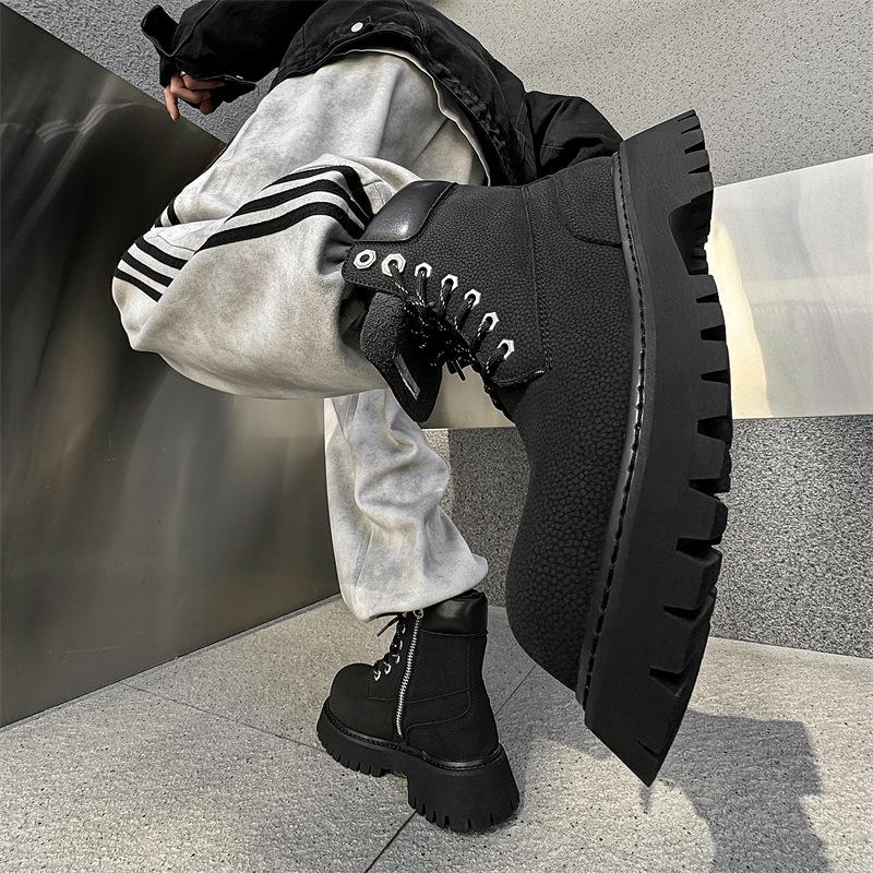 Ботинки Мартина мужские оригинальный дизайн британский стиль толстая подошва увеличивающая рост уличные альпинистские ботинки универсальный тренд 34525-J