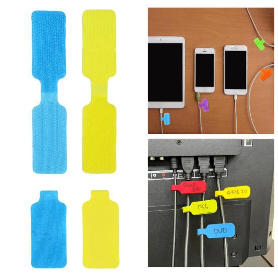 32 шт. Письменные кабельные хомуты Бирки для шнуров Яркий цвет Многоразовые Компактные Портативные Шнур