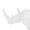 Articulated Rhino Statue White Rhino Figurine with Flexible Joints Rhino Fidget Toy for DIY Coloring Home Office Car Decoration