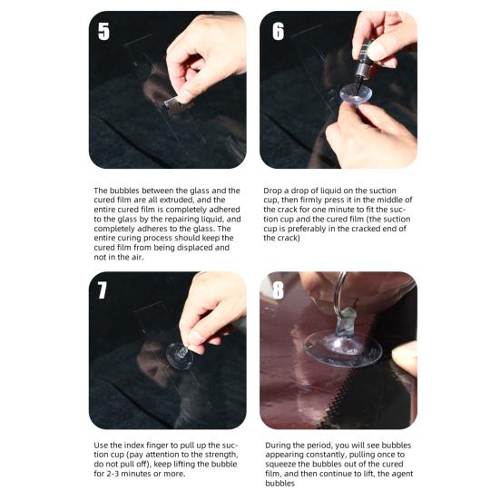 Комплект для ремонта трещин на лобовом стекле, инструмент для жидкого ремонта оконного стекла, эффективный, простой в использовании, жидкость для ремонта автомобилей, наполнитель для стекол, инструмент для лобового стекла автомобиля