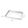 Kitchen Rectangle Stainless Steel Food Storage Serving Trays Sausage Noodles Fruits Dish Restaurant Hotel Metal Dinnerware Plate