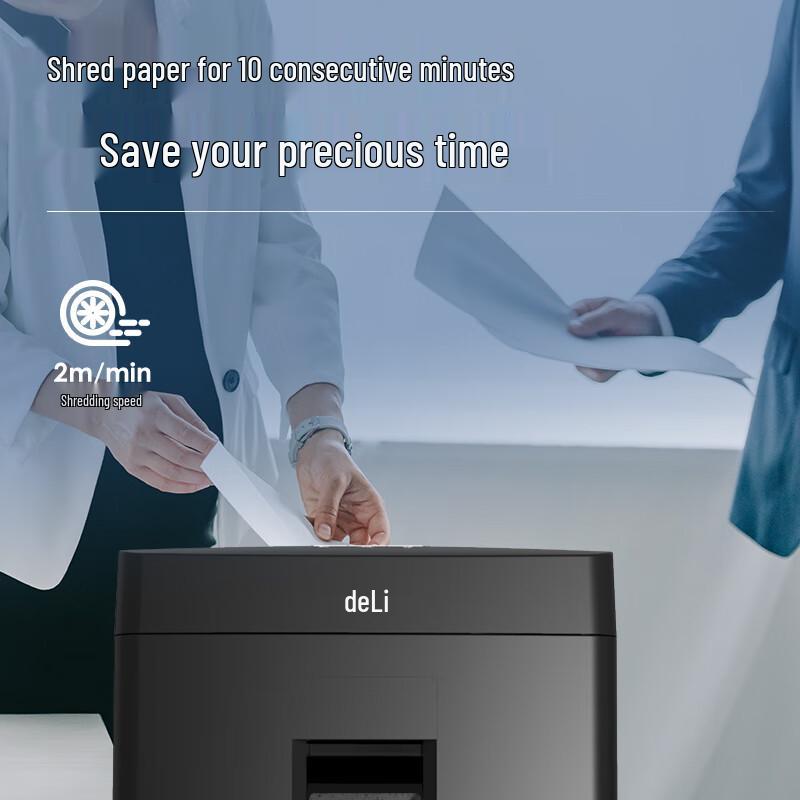 Deli Automatic High-Security Micro-Cut Paper Shredder CN plug (adapter included)