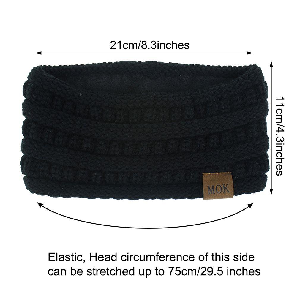 Аксессуары для волос Эластичная повязка на голову Вязаная повязка для волос Флисовая подкладка Грелка для ушей Повязки на голову для женщин