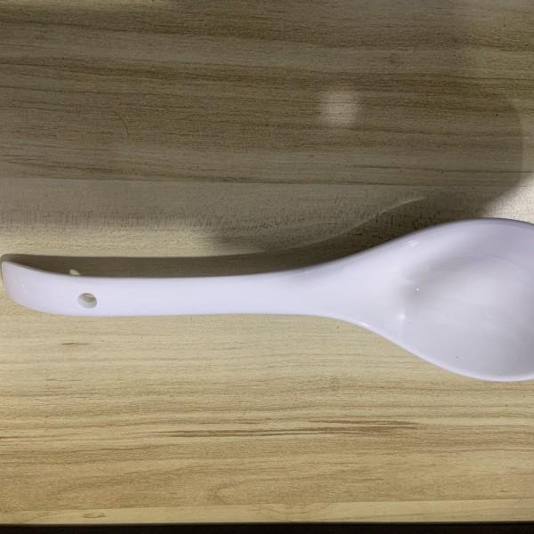 Чисто-белая керамическая ложка для супа и риса, устойчивая к высоким температурам