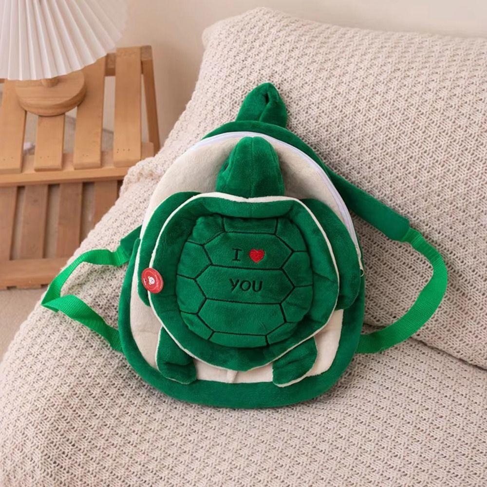 Рюкзак с изображением мультяшного животного и маленькой черепахи, большая вместимость, аниме, плюшевый рюкзак для куклы, женский, леди, девочка