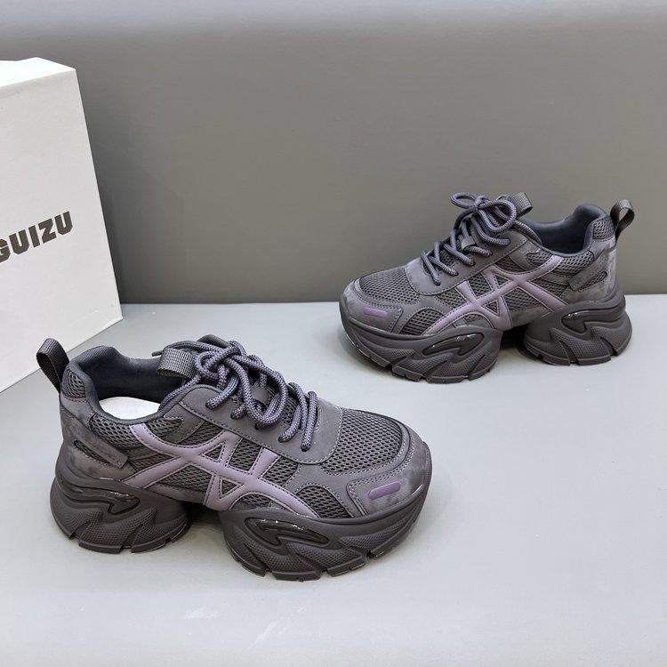 Height-increasing dad shoes for women 2025 autumn new versatile thick-soled four-season comfortable running casual versatile sports shoes for women