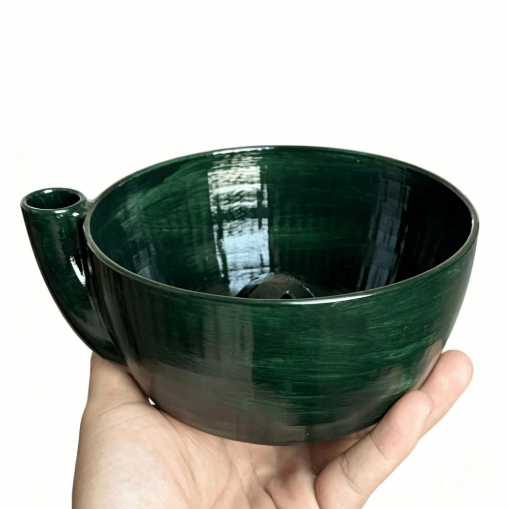 3D Printed Berry Washing Bowl Colander Design PLA Material Fruit Washing Bowl Pine Green Finish Vegetable Washing Bowl