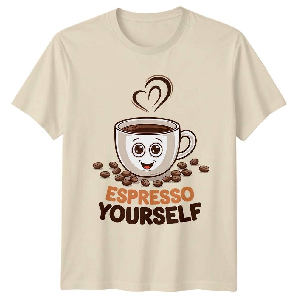 Футболка Espresso Yourself Любителю Кофе Кофейный День Рождения Подарок Для Него И Для Нее