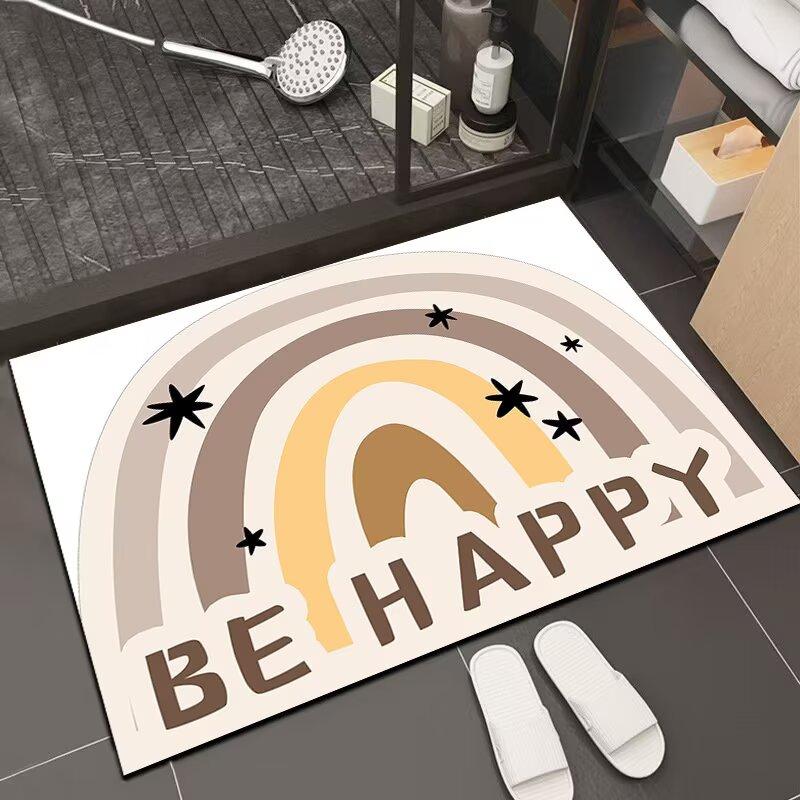 New bathroom absorbent floor mat household toilet toilet anti-drop foot mat toilet door non-slip special carpet