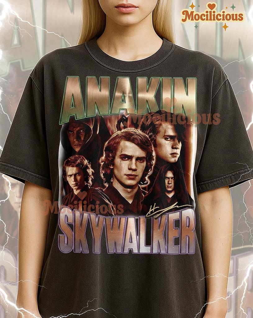 Anakin Skywalker Shirt, 90s Vintage Retro Bootleg Anakin Skywalker T-Shirt, Fallen Jedi Graphic Tee, Space Hero Aesthetic Shirt