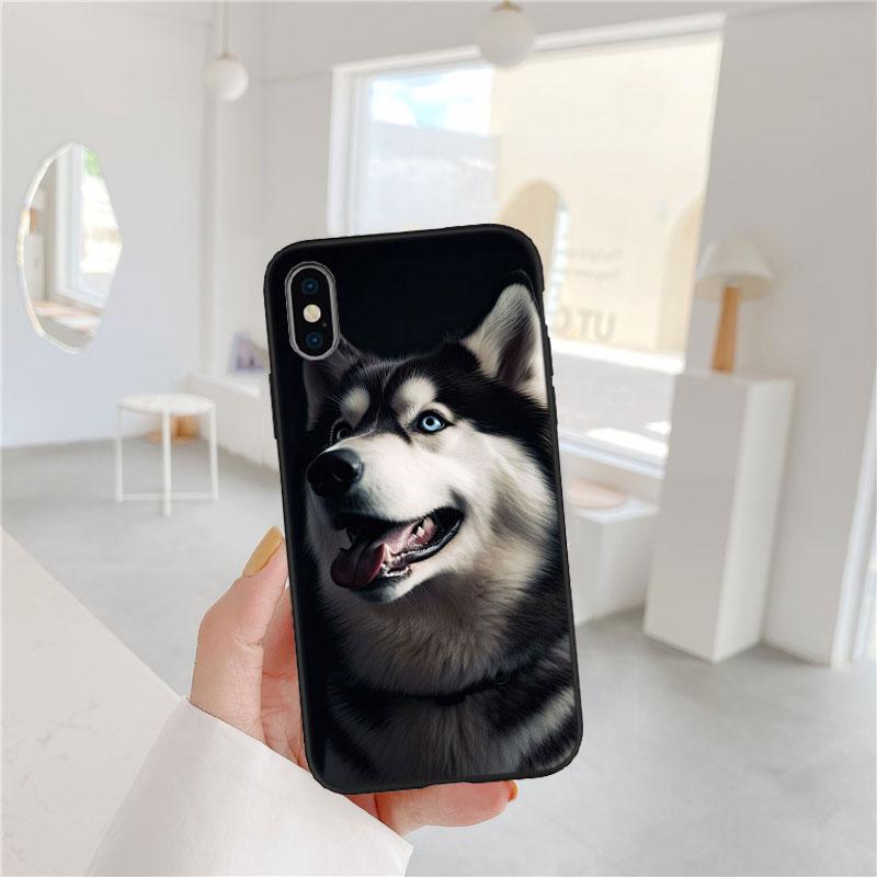 CJ66 Husky Puppy Dog Soft Shell Phone Case for Redmi Note 10 11 12 Pro Max 10S 10C 10T 11A 11S 12S 12C