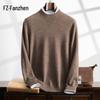 Fanzhen Men's Half-High Collar Cashmere Blend Sweater