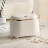Мини настольный мусорный бак с крышкой, легкий роскошный пластиковый прессованный мусорный бак для ванной комнаты, офиса, спальни, гостиной