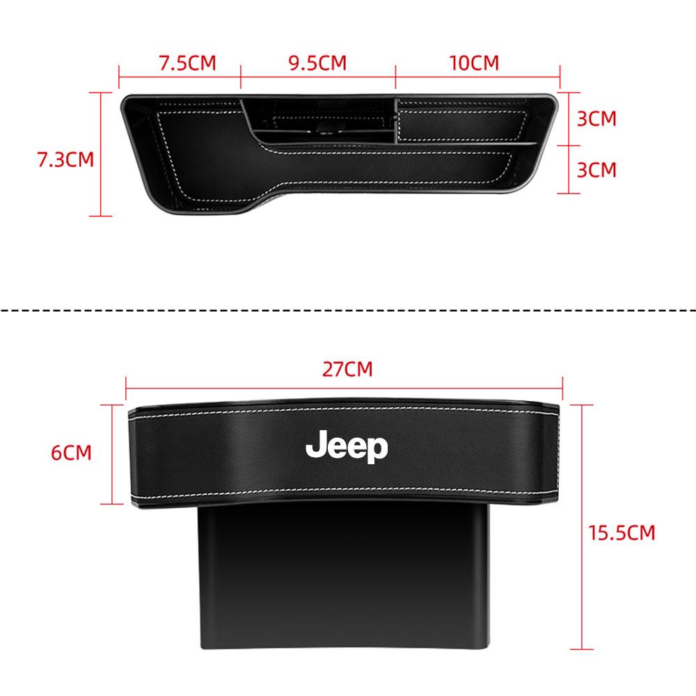 Car Seat Gap Storage Bag Seat Slit Filler Organizer Box Key Phone Holder For JEEP Grand Cherokee Renegade Wrangler Accessories AKN1