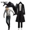 Anime Attack On Titan Cosplay Jaeger Eren Cosplay Costume The Final Season Uniform Black Coat Anime Women Men Halloween Carnival