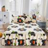 New Princess Printed Double Layers Bed Skirt Non-slip Mattress Cover Home Bedroom Soft Bedspread Bed Skirt Bedsheet Bed Cover