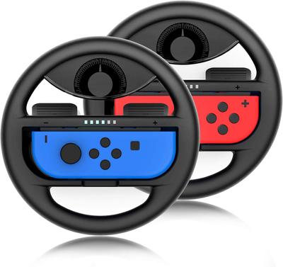 Рулевое колесо LinYuvo для переключателя/OLED Joycon Controller, гоночный руль, ручка для вождения Mario Kart 8 Deluxe 2 Pack Wheels K044