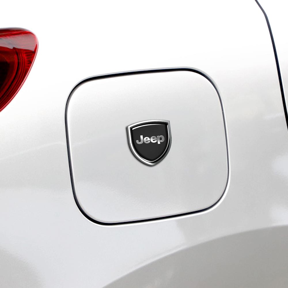 3D Shield Logo Car Trunk Badge Stickers Auto Decoration Accessories For Jeep Grand Cherokee Wrangler JK Compass Renegade Liberty