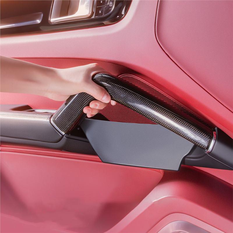AABKV1 For Porsche Cayenne Macan Car Door Handle Storage Box Front Rear Door Organizer Keys Phone Holder LHD Auto Interior Accessories