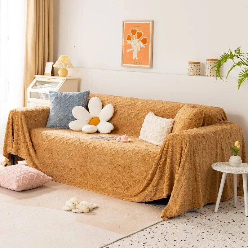 Blanket Winter Warm Soft Bed Blankets Universal Sofa Couch Cover Towel Plush Jacquard Sofa Blanket Plaid On The Sofa Bedspread