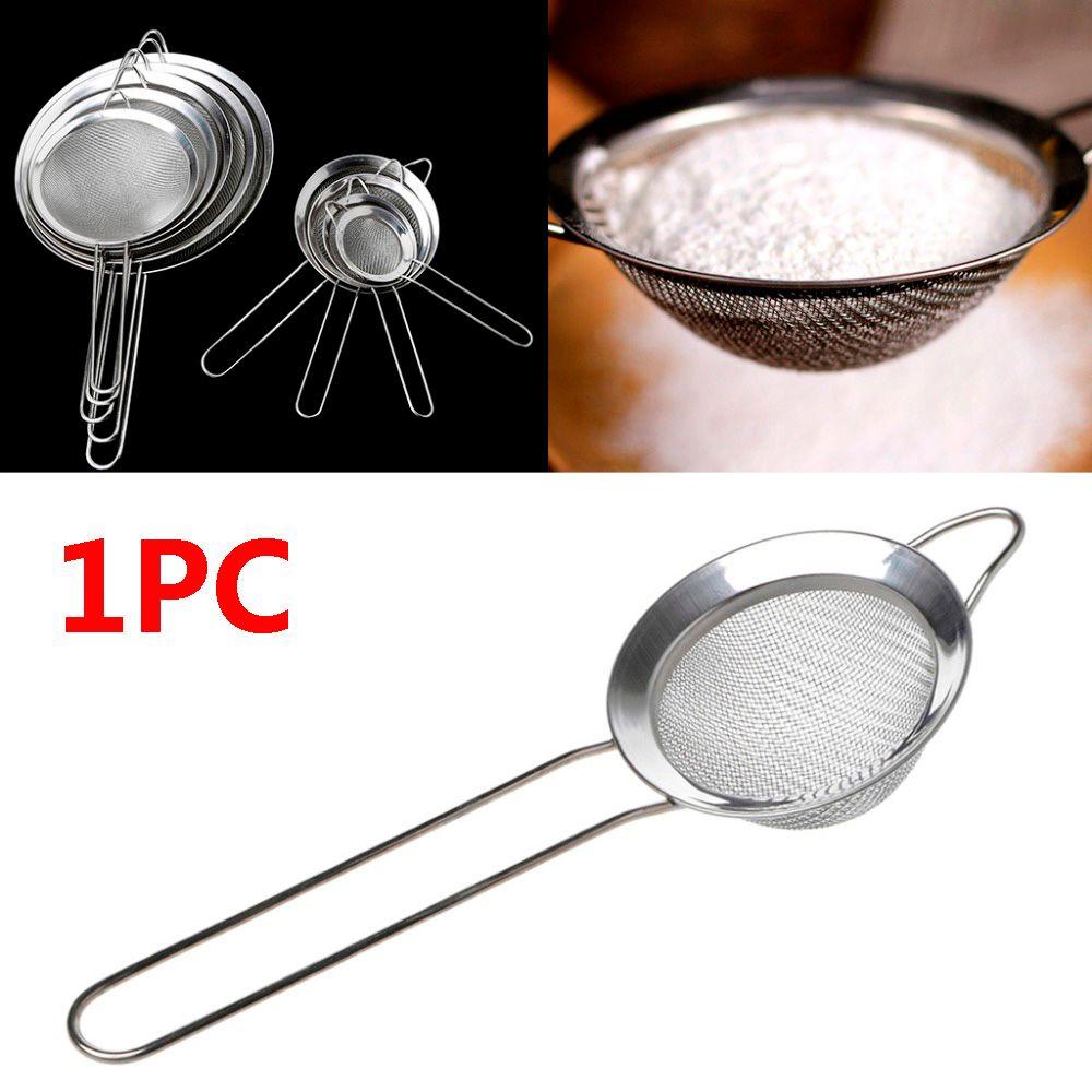 7/8/10/12/14/16/18/20/22cm Tea Tools Sieve Stainless Steel Colander Sifter Flour Strainer Mesh
