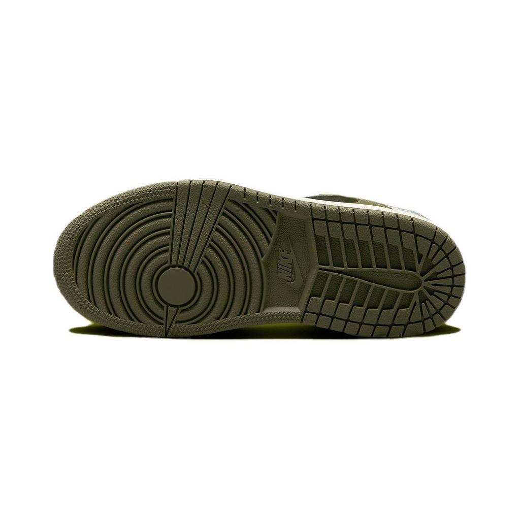 Travis Scott X Air Jordan 1 Retro Low OG SP PS Olive Kids Sneakers White Sail University-Red DZ5909-106