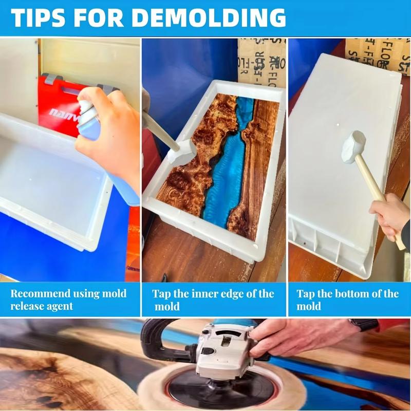Многоразовая большая прямоугольная силиконовая форма, большая форма для стола из смолы для домашнего изготовления, паллета, форма для журнального столика из дерева и кофейного столика