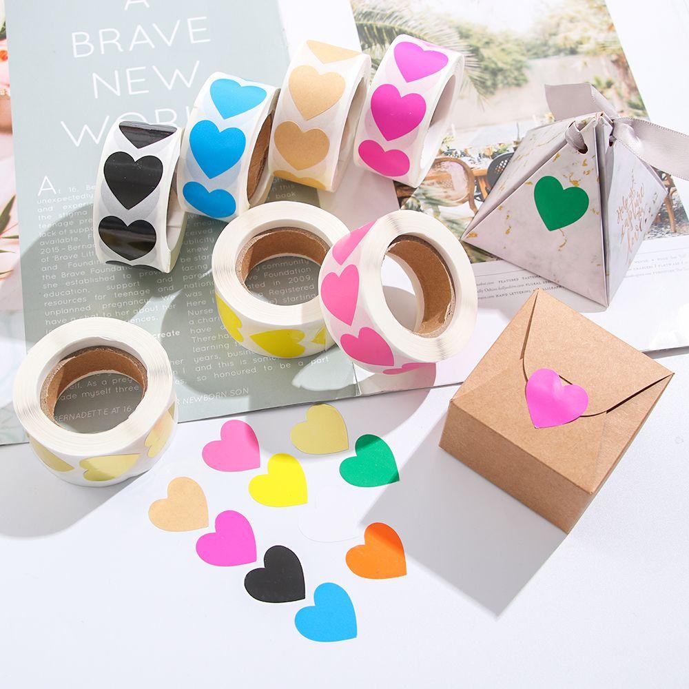 Party Supplies Home Decor Gift Packaging Seal Labels Love Heart Shaped Sticker Scrapbooking