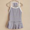Полосатое платье для питомца с оборкой Летнее платье принцессы для девочки Костюм для кошек и маленьких средних собак Щенка Повседневный Вечеринка