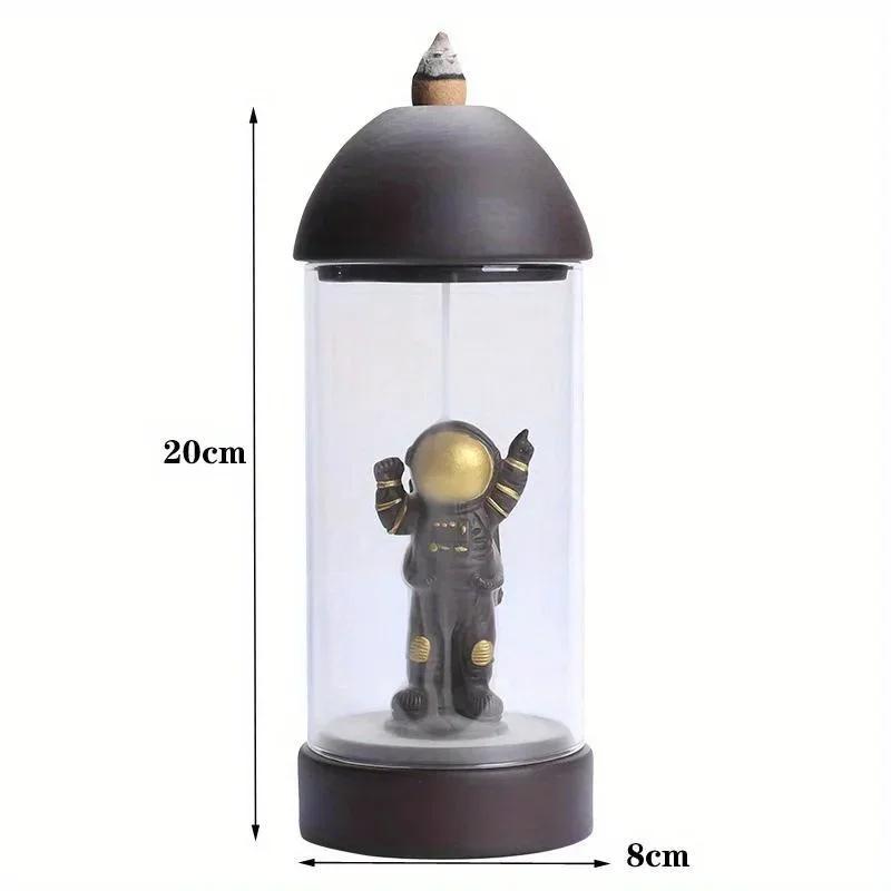 Astronaut Desktop Ornaments, Windproof Backflow Incense Burner, Sandalwood Burner, Incense Censer, Incense Base -Without Incense