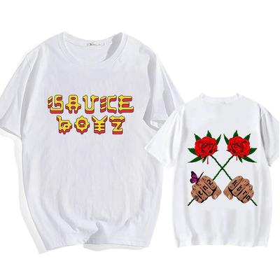 Eladio Carrion Sauce Boyz Monarca Aesthetic Manga женские повседневные футболки из 100% хлопка с короткими рукавами топы уличная одежда y2k