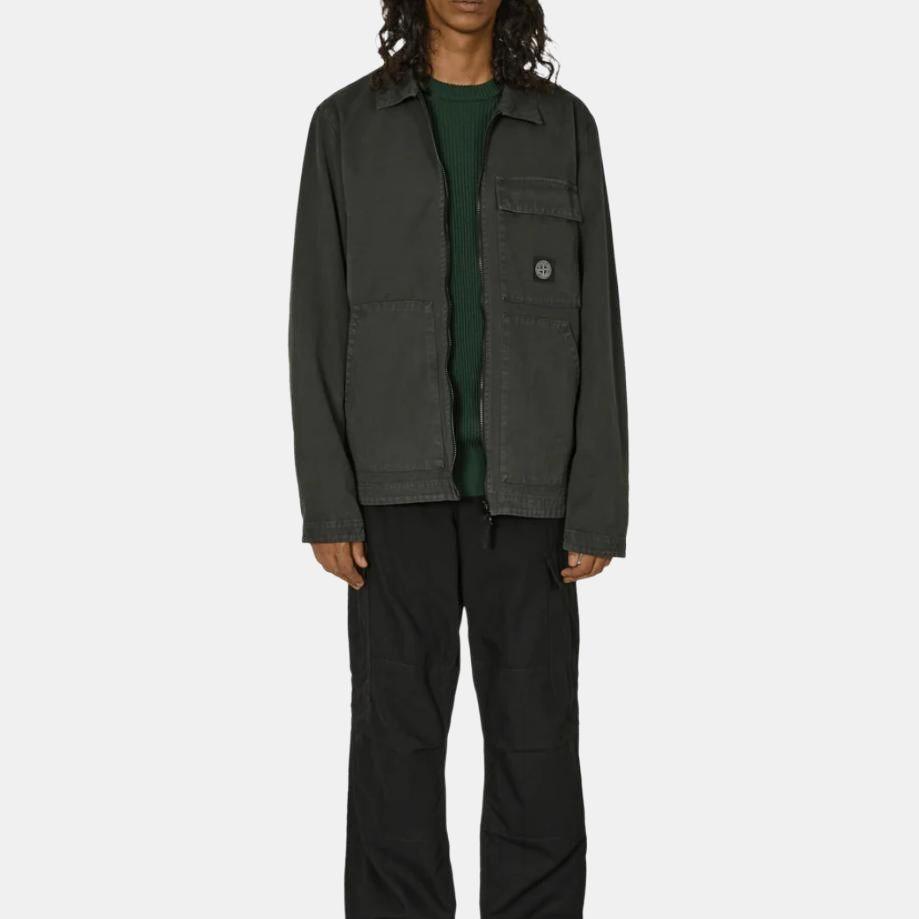 STONE ISLAND Куртка мужская с логотипом, на молнии, с воротником-стойкой, с длинным рукавом, серый 811511501-V0162
