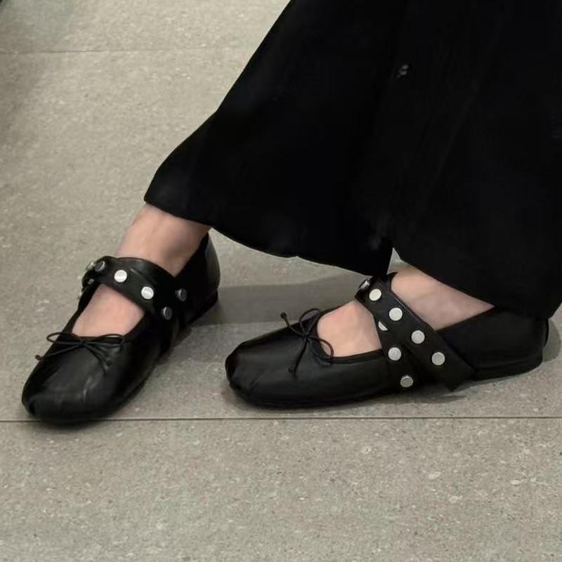 Балетки Женские Туфли для Балета Неглубокий Бант Платье Лоферы Обувь Осень Женский Спорт 2025 Бренд Дизайнер Chaussure Femme