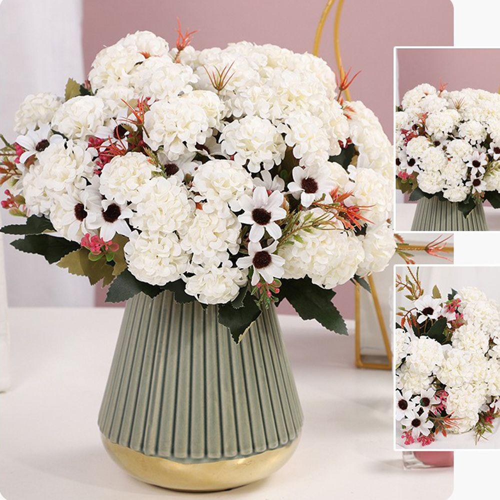 Украшение Сделай сам Поделки Настольный декор Ретро Шелковая роза Гортензия Пион Искусственный цветок Искусственный букет