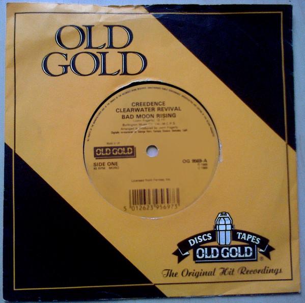 7inch Record CREEDENCE CLEARWATER REVIVAL - Bad Moon Rising / Long As I Can See OG9569 Old Gold 1985 UK Rock Used