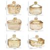 Crystal Glass Dappen Dish Acrylic Glass Cup w Cap Accessories Liquid Powder Glass