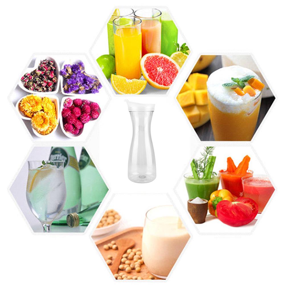 Acrylic Transparent Juice Bottle Water Jug Ice Cold Juice Jug with Lid for Bar Home Use