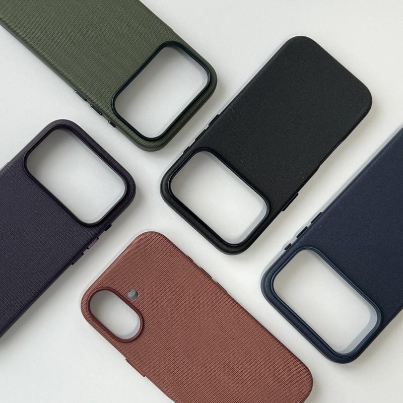 Phone Case IPhone 17 Pro Max Air 16 Magnetic Fabric Woven Protective Cover Slim Hard Shell