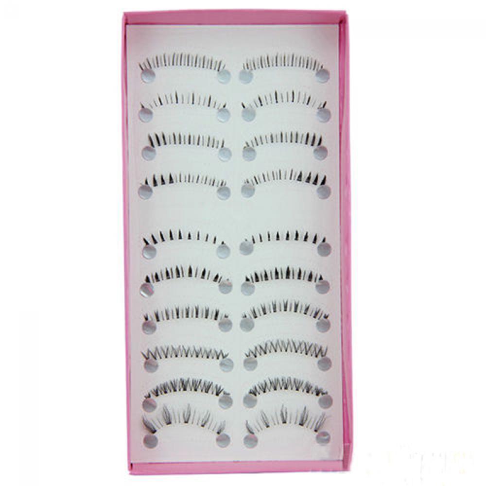 10 Pairs Hot Fake Natural Bottom Eye Lashes False Eyelashes Lower Handmade